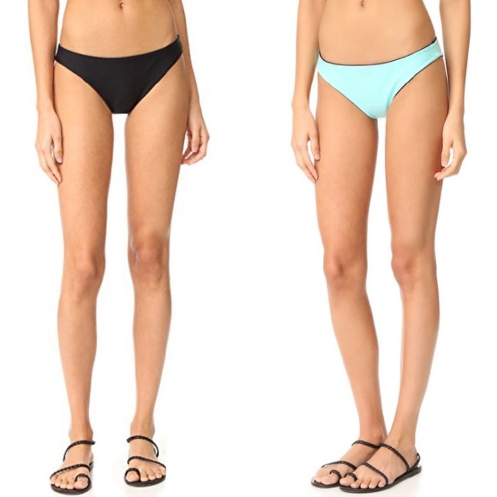 Basta Surf Bikini Swim Bottoms Small Black Blue